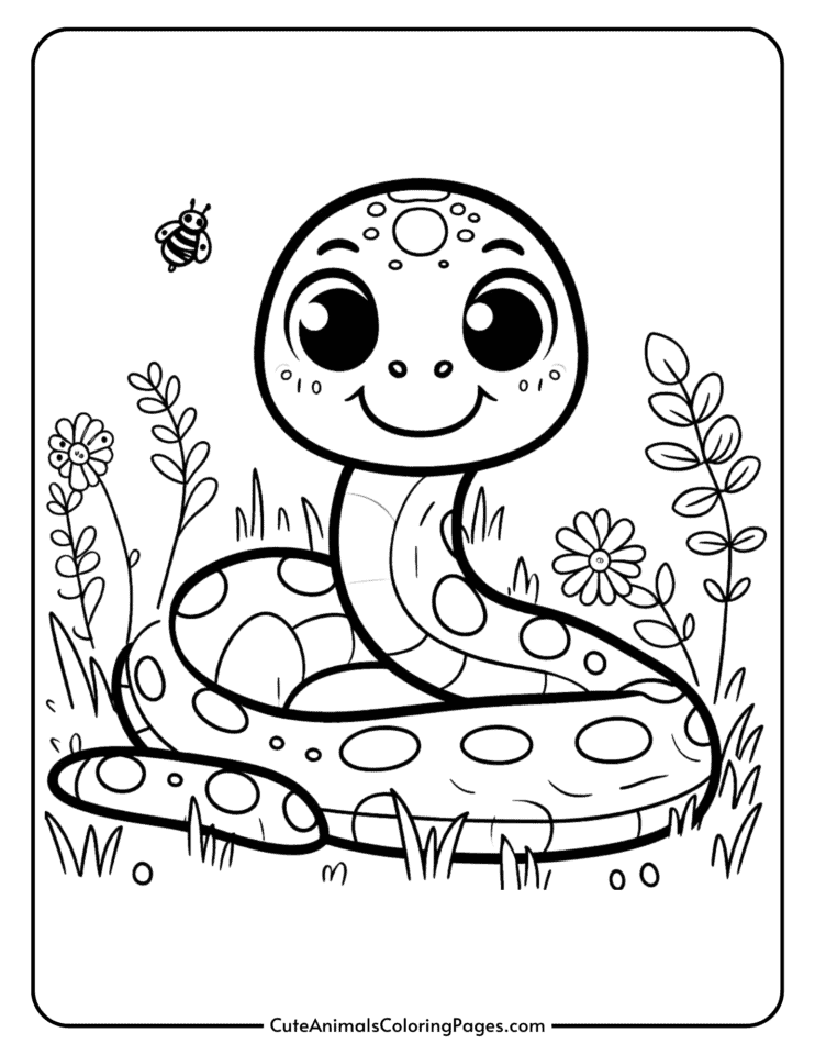 Animated Python To Colour In Python Coloring Pages (6 Free Printable Pages) - Cute Animals Coloring ...