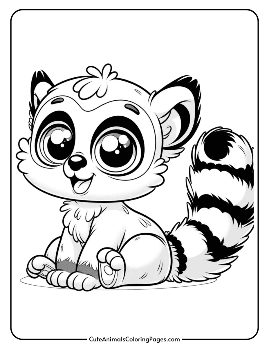 Lemur Coloring Pages (7 Free Printable Pages) - Cute Animals Coloring Pages