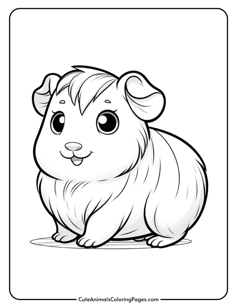 Guinea Pig Coloring Pages (5 Free Printable Pages) - Cute Animals Coloring Pages