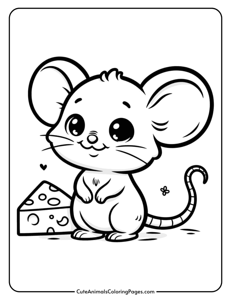 Mouse Coloring Pages (8 Free Printable Pages) - Cute Animals Coloring Pages