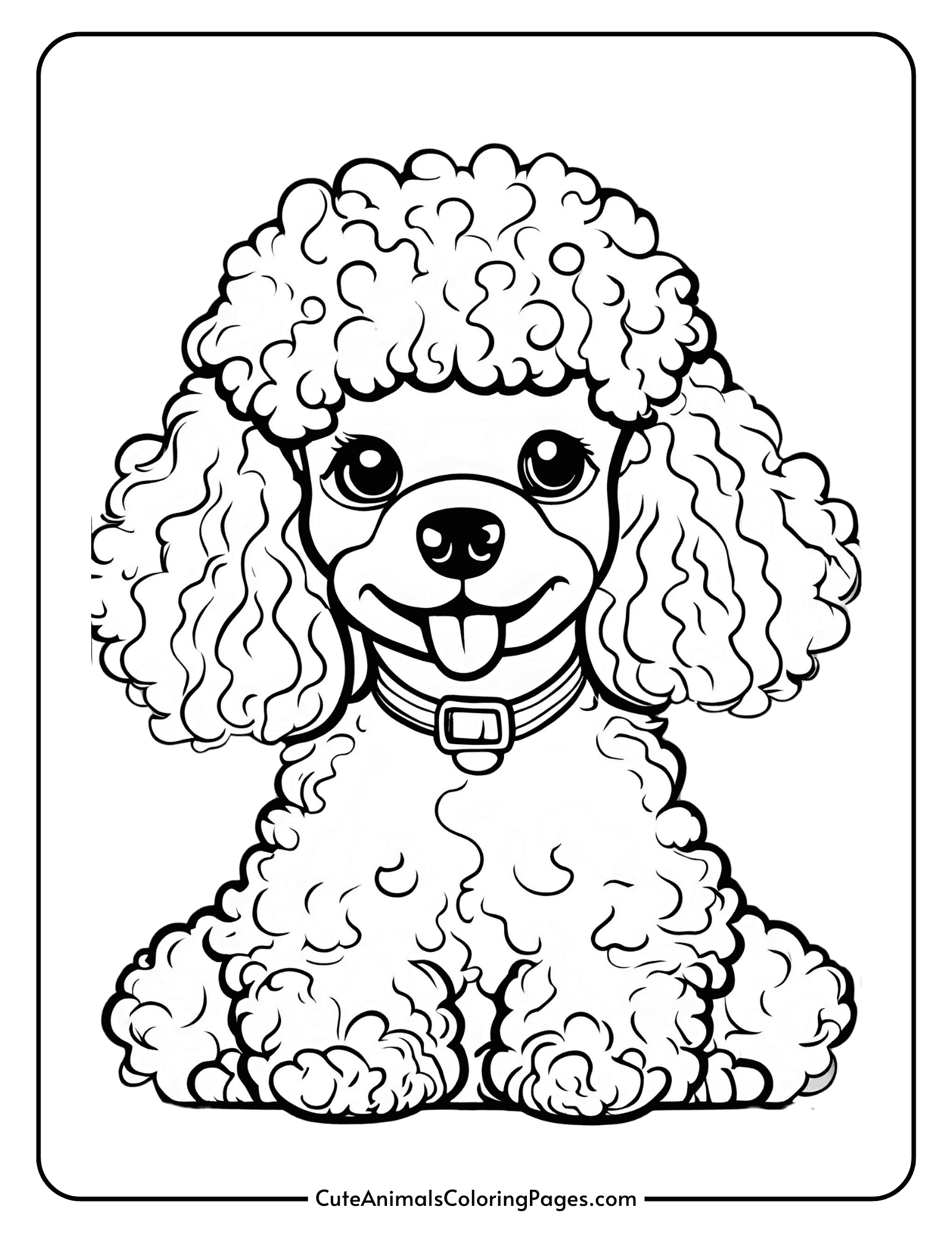 Fluffy Dog Colouring Pages