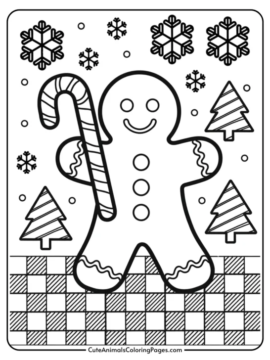 Gingerbread Man Coloring Page (12 Fun PDF Printable Pages)
