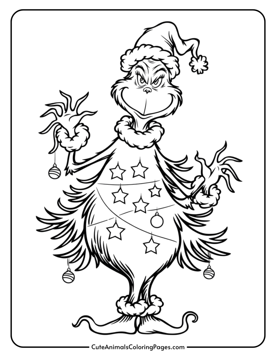 Grinch Coloring Pages (10 Free Printable PDF Pages) Cute Animals