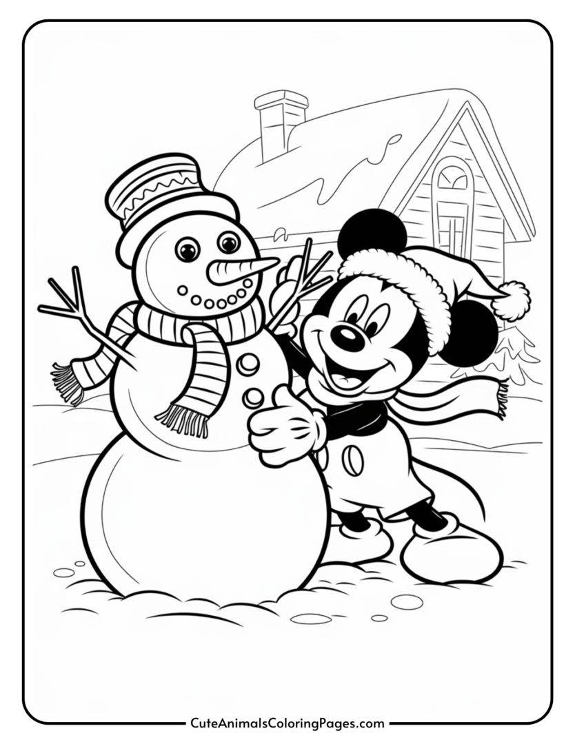 Mickey Christmas Coloring Pages - Christmas Mickey Coloring Pages 7 834x1080 