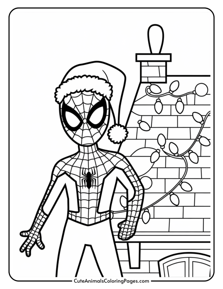 Spiderman Christmas Coloring Pages (11 Free PDF Pages) - Cute Animals
