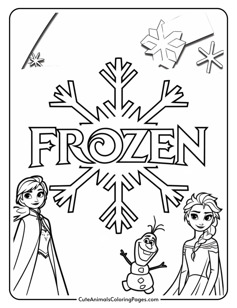 Frozen Coloring Pages (13 Free Printable Pages) - Cute Animals Coloring ...