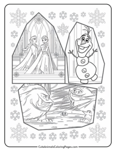Frozen Coloring Pages (13 Free Printable Pages) - Cute Animals Coloring ...