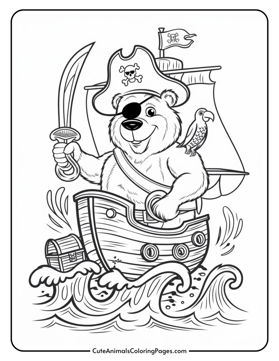 Bear Coloring Pages (10 Free Printable Pages) - Cute Animals Coloring Pages