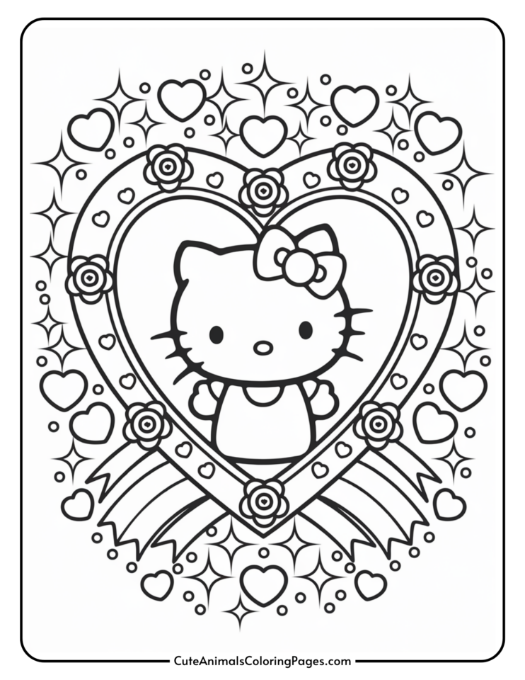 Hello Kitty Valentine Coloring Pages (24 Free Printable PDF Pages ...