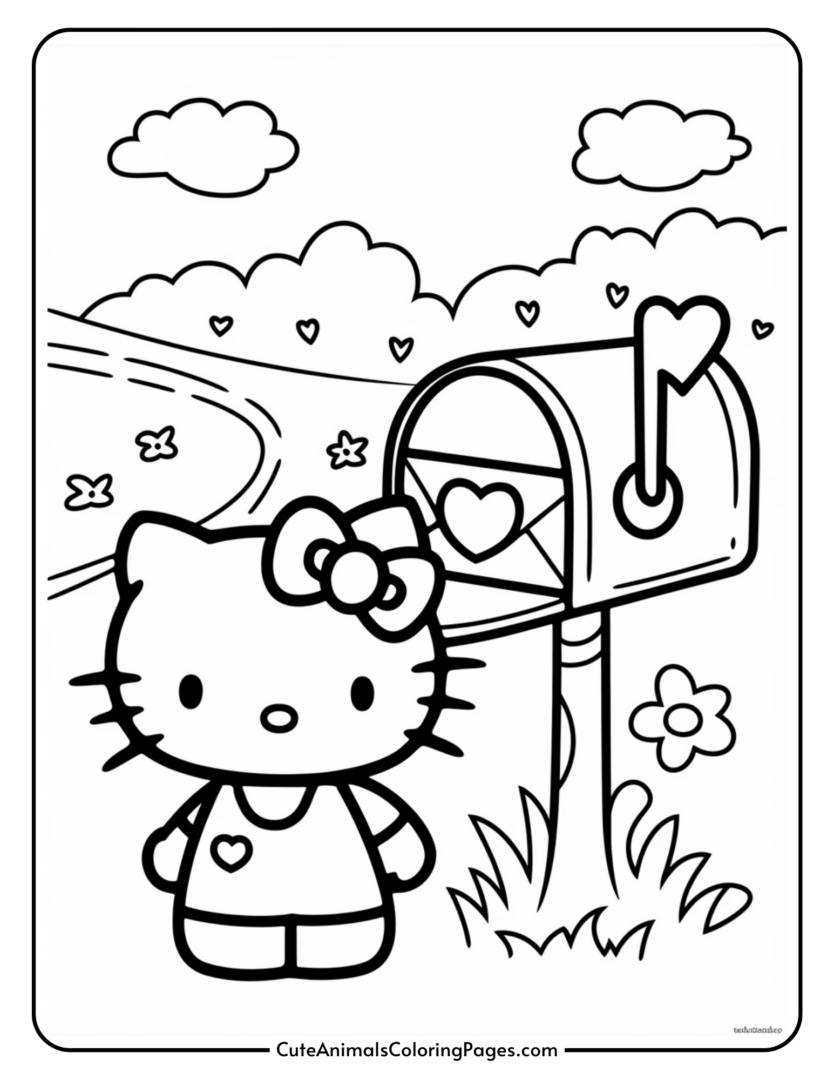 Hello Kitty Valentine Coloring Pages (12 Free Printable PDF Pages ...