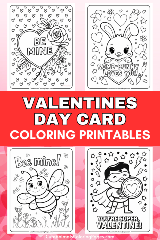 Black and White Printable Valentine Cards (25+ Free PDF Pages) - Cute ...