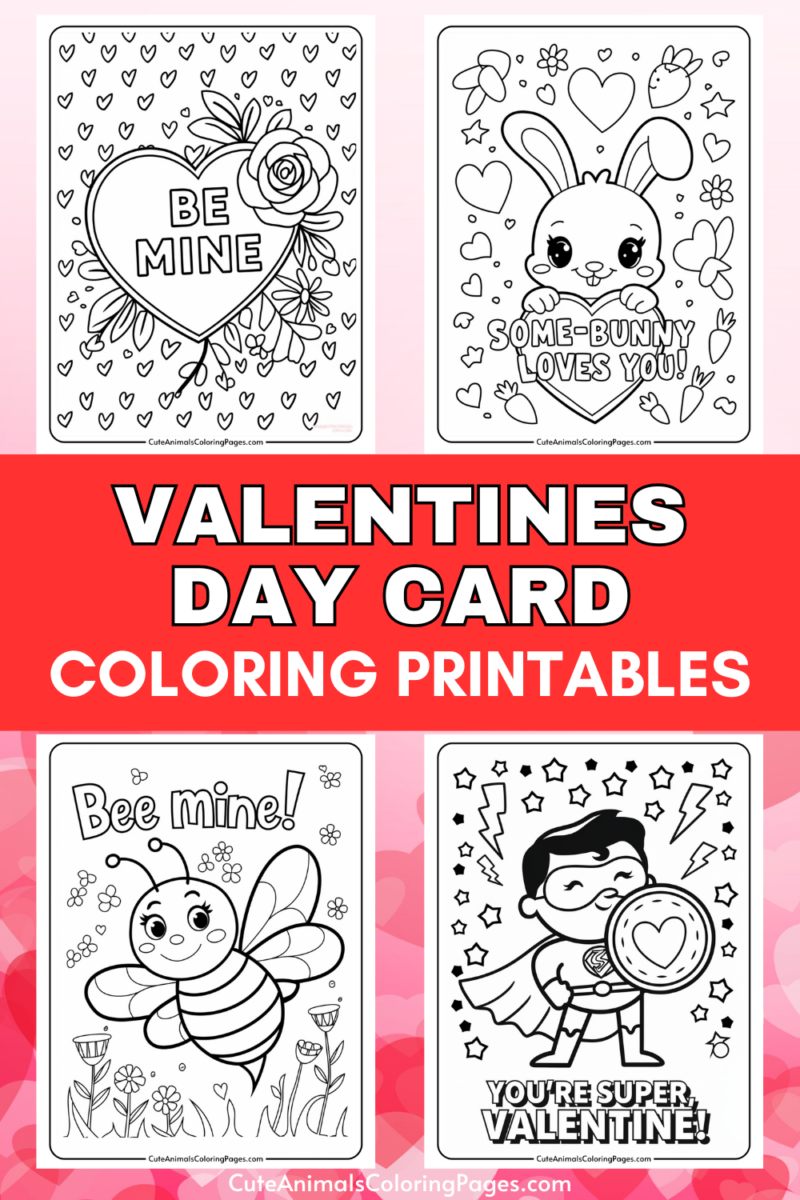 Black and White Printable Valentine Cards (25  Free PDF Pages) Cute