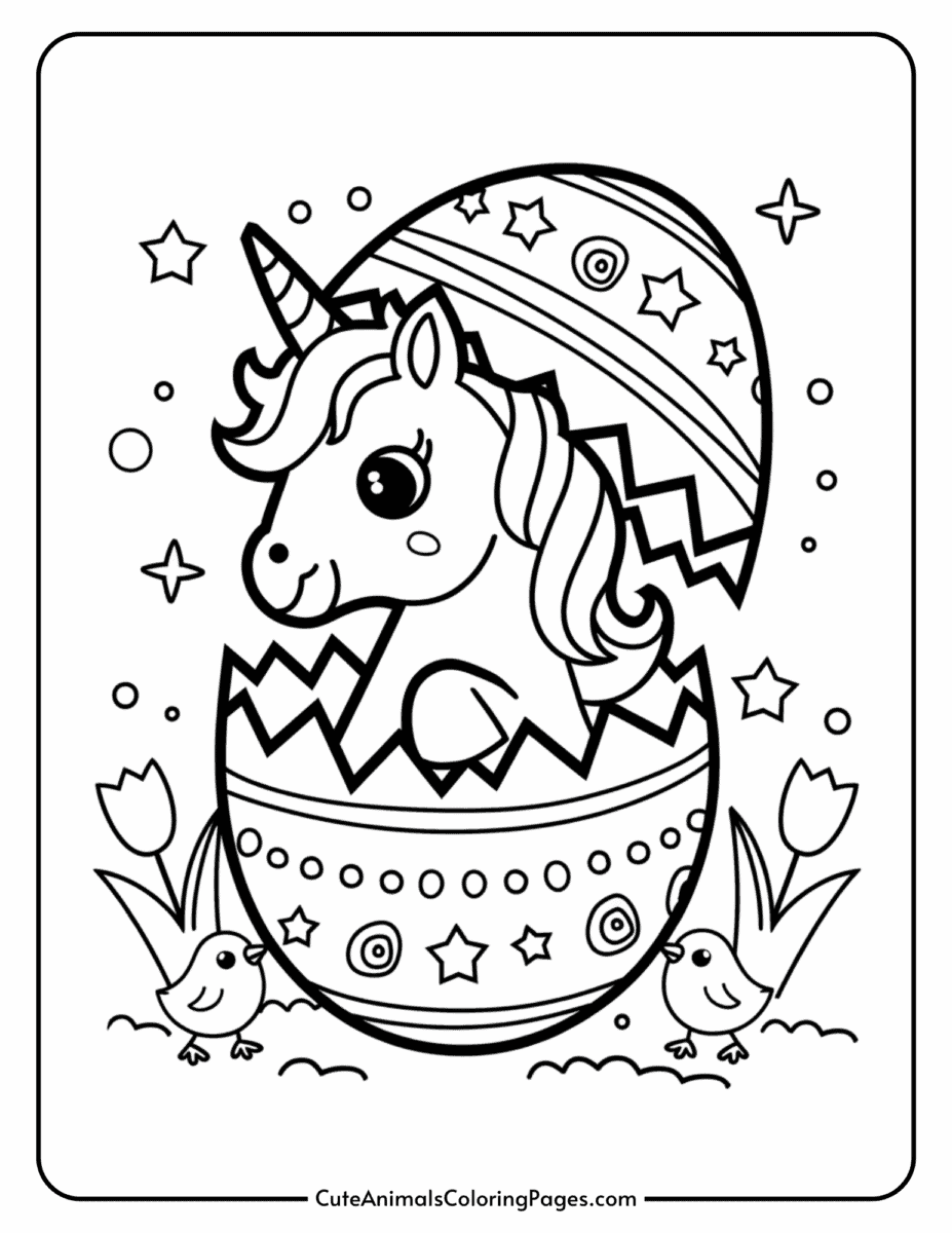 Easter Unicorn Coloring Pages (15 Free Printable PDF Pages) - Cute ...