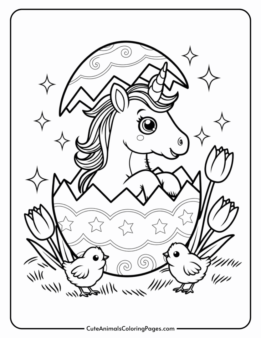 Easter Unicorn Coloring Pages (15 Free Printable PDF Pages) - Cute ...