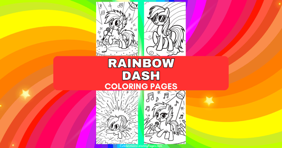 Rainbow Dash Coloring Pages (12 Free Printable PDF Pages) - Cute ...