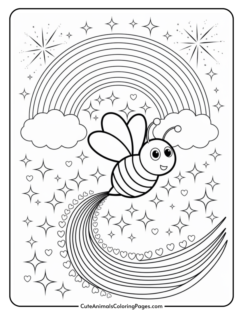Bee Coloring Pages (15 Free Printable PDF Pages) - Cute Animals ...