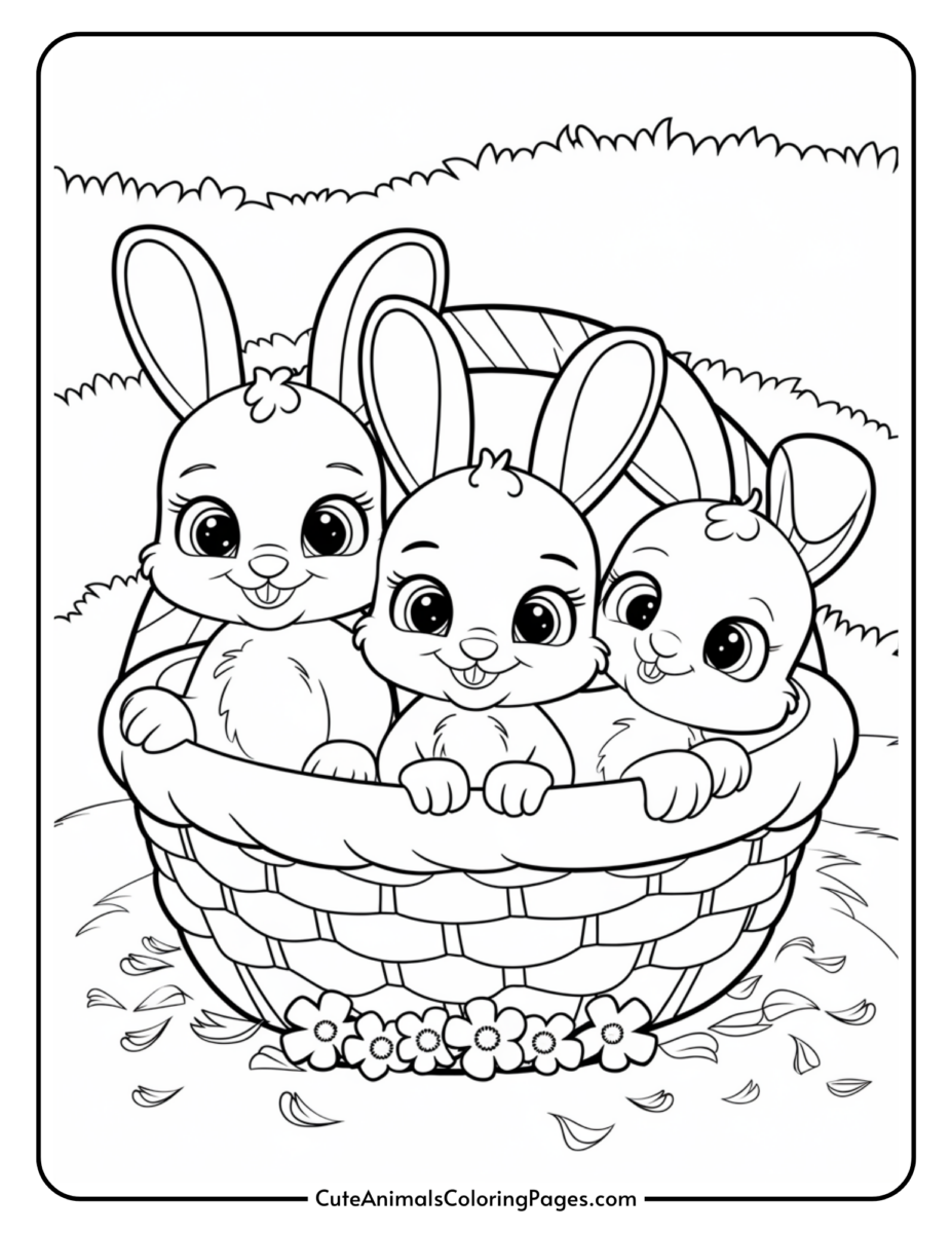 Bunny Coloring Pages (13 Free Printable PDF Pages) - Cute Animals ...