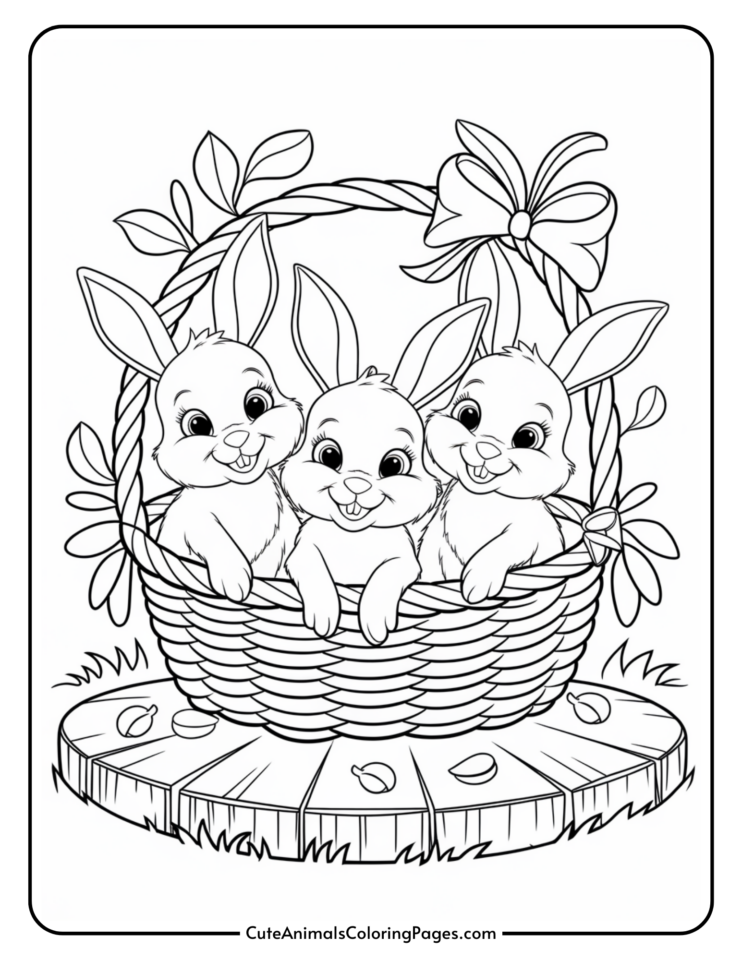 Bunny Coloring Pages (13 Free Printable PDF Pages) - Cute Animals ...