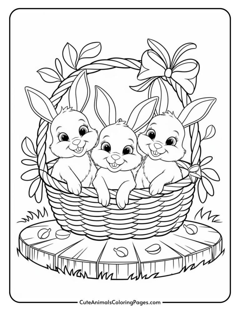 Bunny Coloring Pages (13 Free Printable PDF Pages) - Cute Animals ...