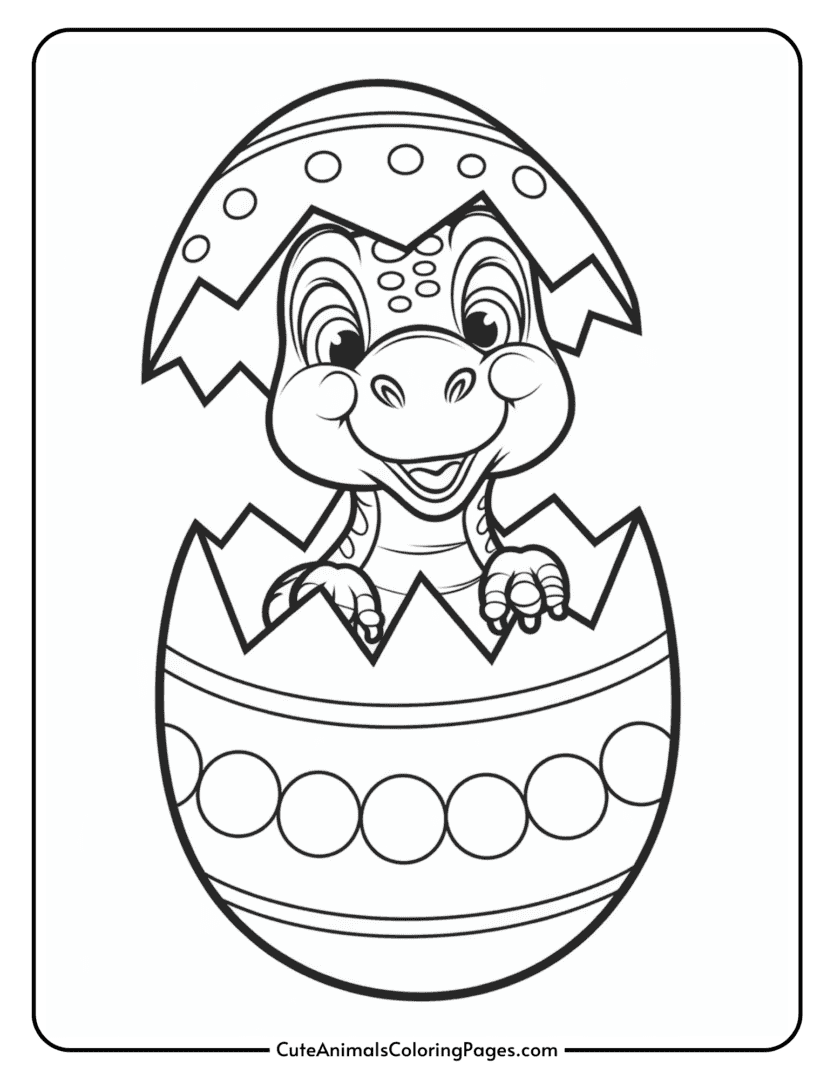 Dinosaur Easter Coloring Pages (15 Free Printable PDF Pages) - Cute ...
