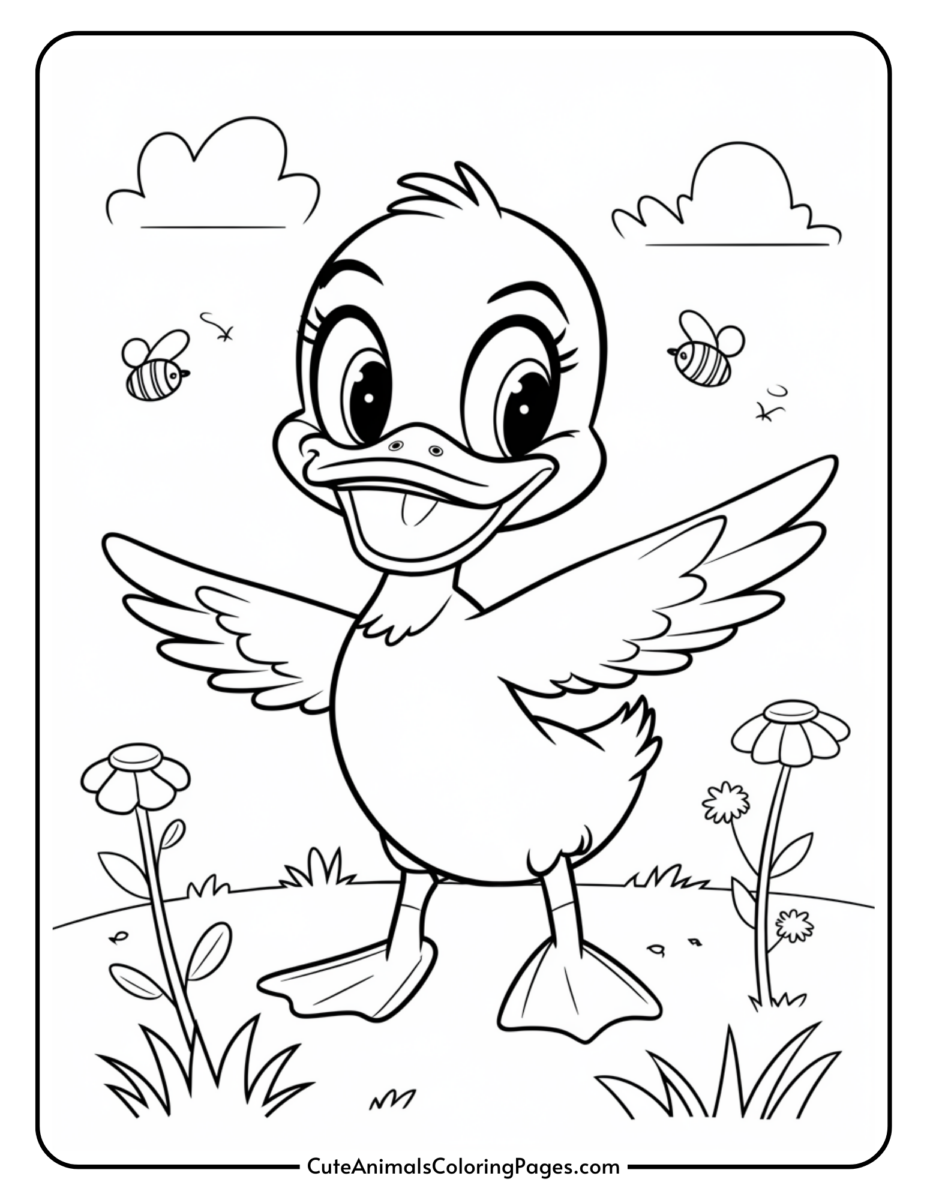 Duck Drawing.pdf Duck Coloring Pages (15 Free Printable PDF Pages) - Cute Animals ...