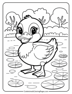 Duck Drawing.pdf Duck Coloring Pages (15 Free Printable PDF Pages) - Cute Animals ...