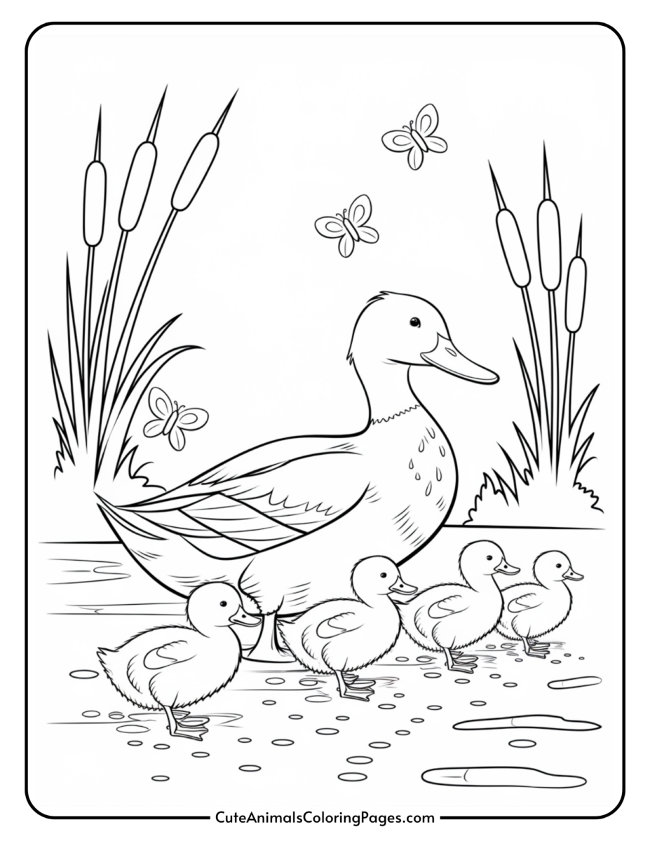 Duck Coloring Pages (15 Free Printable PDF Pages) Cute Animals