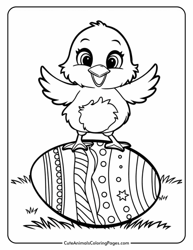 Easter Chick Coloring Pages (15 Free Printable PDF Pages) - Cute ...