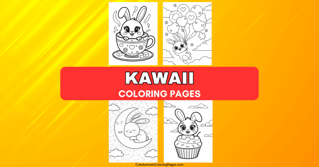 Kawaii Bunny Coloring Pages (13 Free Printable PDF Pages) - Cute ...