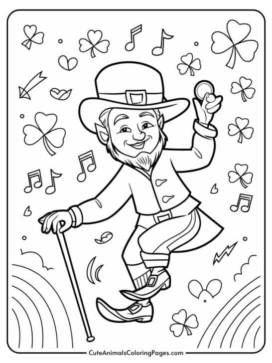 Leprechaun Coloring Pages (12 Free Printable PDF Pages)
