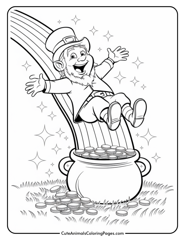 Leprechaun Coloring Pages (12 Free Printable PDF Pages) - Cute Animals ...
