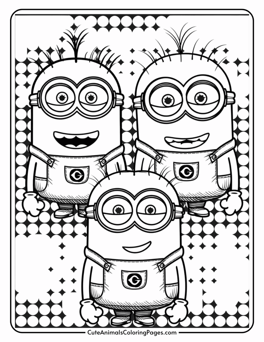 Minions Coloring Pages (15 Free Printable PDF Pages) - Cute Animals ...