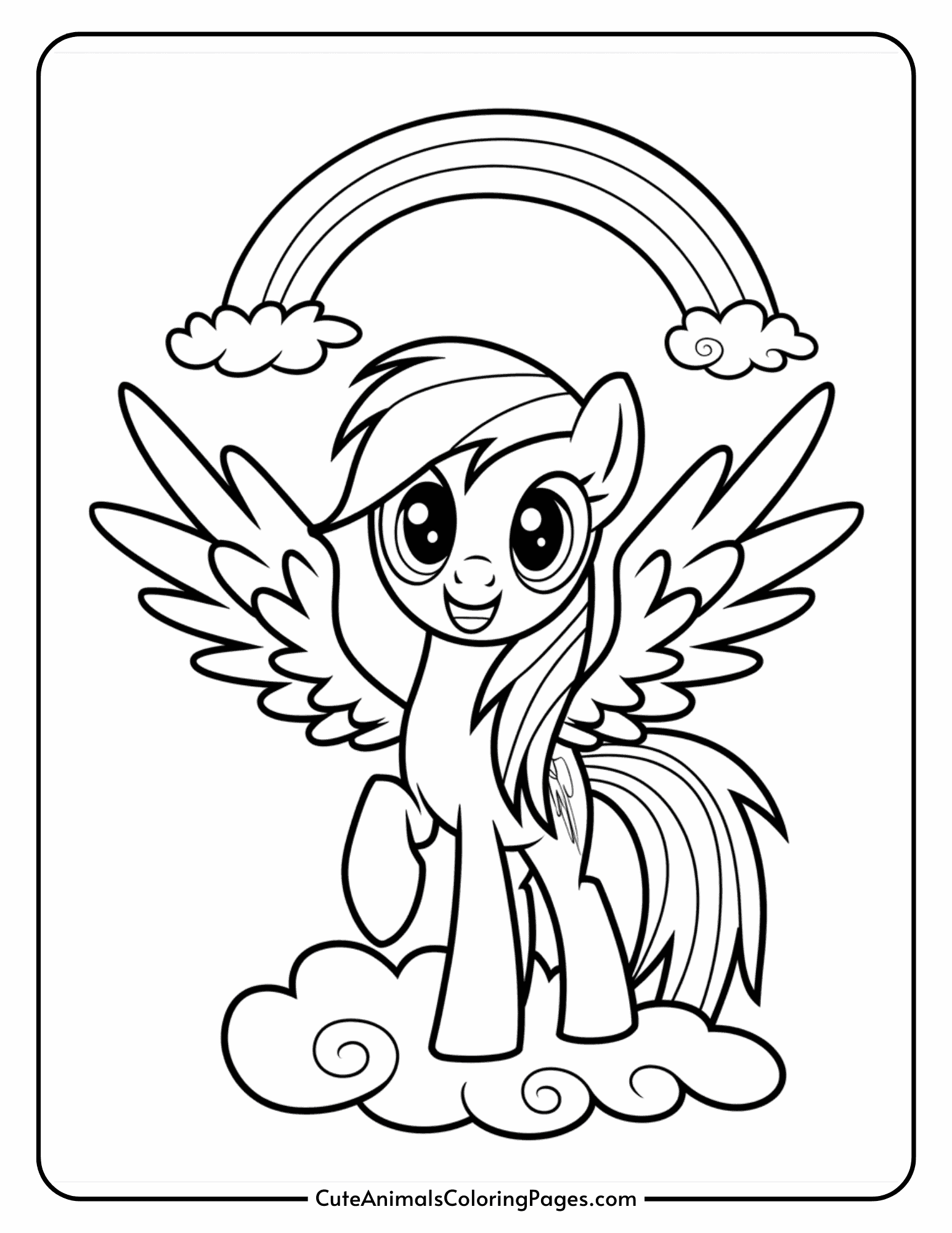 Rainbow Dash Coloring Pages Pdf Rainbow Dash Coloring Pages Pdf