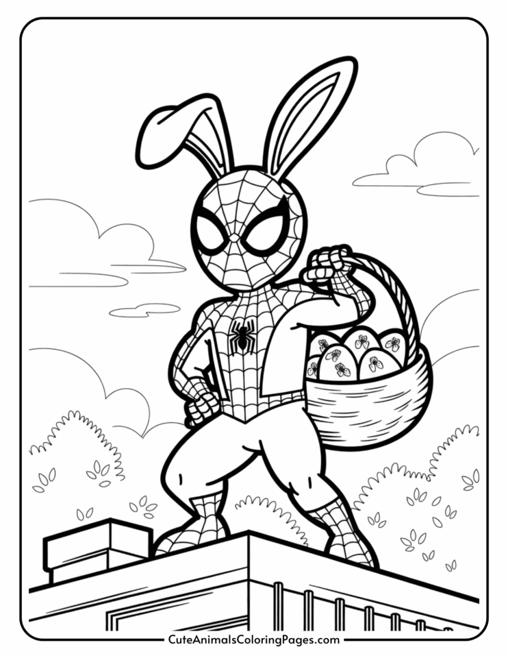 Spiderman Easter Coloring Pages (15 Free Printable PDF Pages) - Cute ...