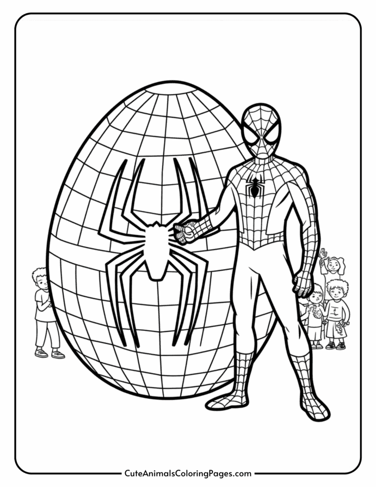 Spiderman Easter Coloring Pages (15 Free Printable PDF Pages) - Cute Animals Coloring Pages