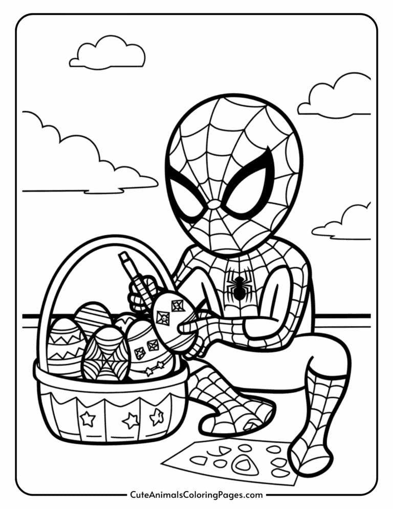 Spiderman Easter Coloring Pages (15 Free Printable PDF Pages) - Cute ...