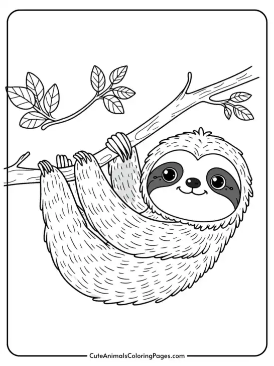 Sloth Coloring Pages (9 Free Printable Pages)