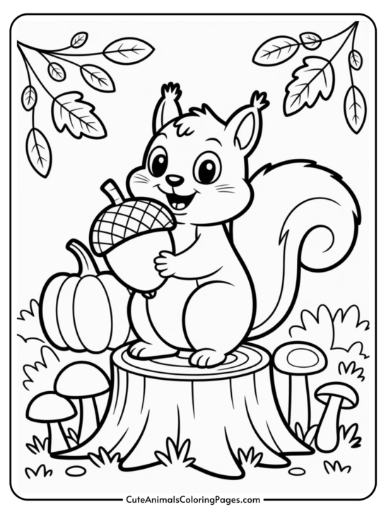 Cute Fall Coloring Pages for Kids (7 Printable PDF Pages)