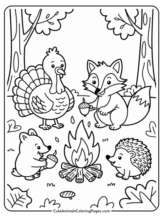 Fall Animals Coloring Pages Your Kids Will Love (5 Pages)