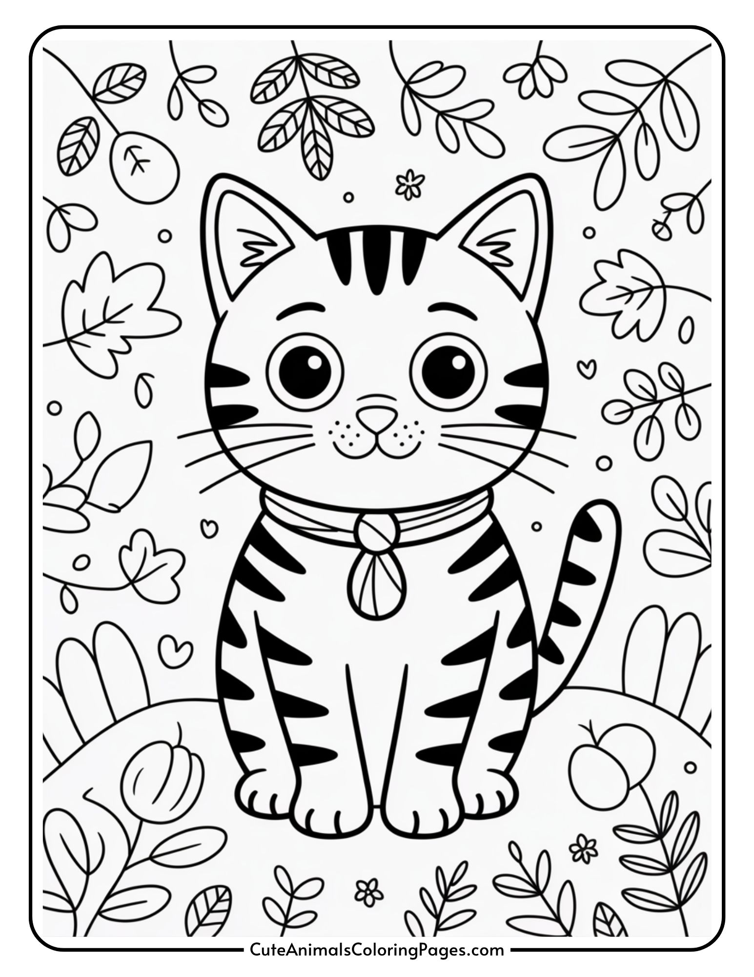 Fall Cat Coloring Pages to Color (9 Free Printables) - Cute Animals ...