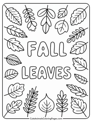 A coloring page titled 