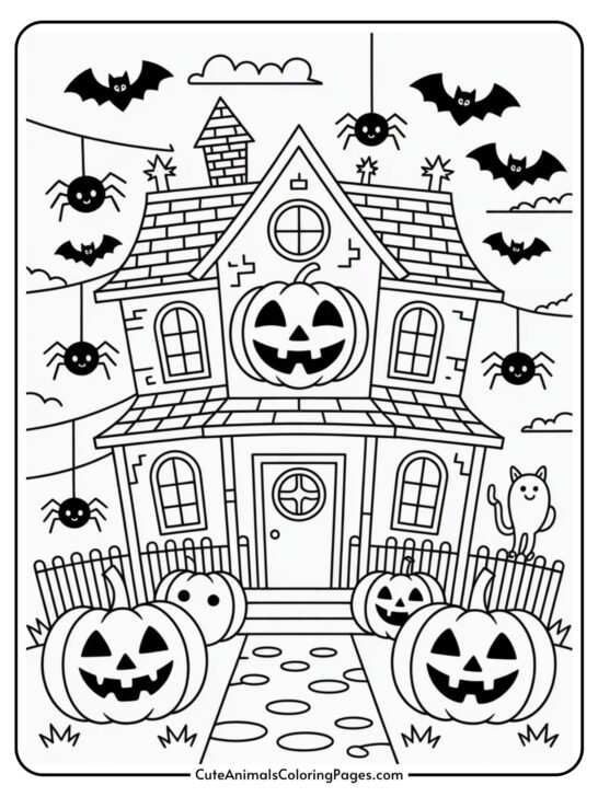 Fall Halloween Coloring Pages for Kids (8 Free Pages)
