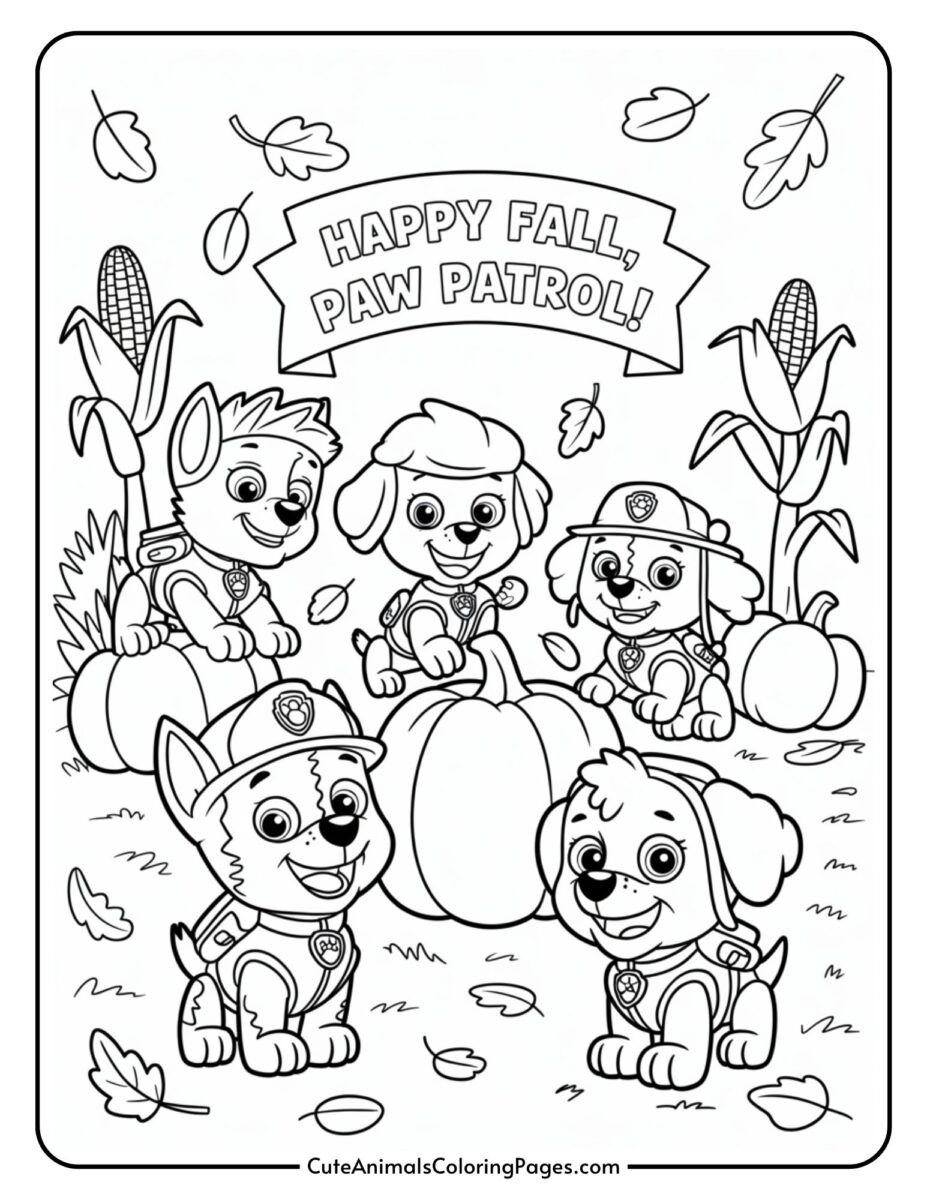 Paw Patrol Fall Coloring Pages Your Kids Will Love (6 Free Pages ...