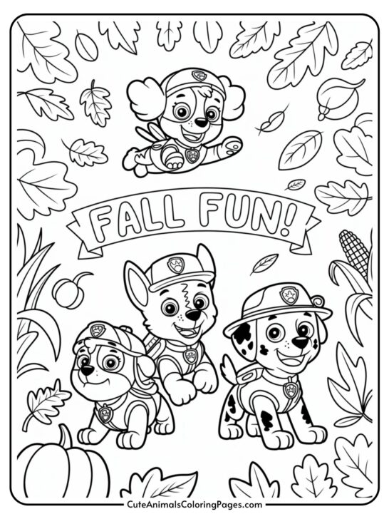 Paw Patrol Fall Coloring Pages Your Kids Will Love (6 Free Pages)
