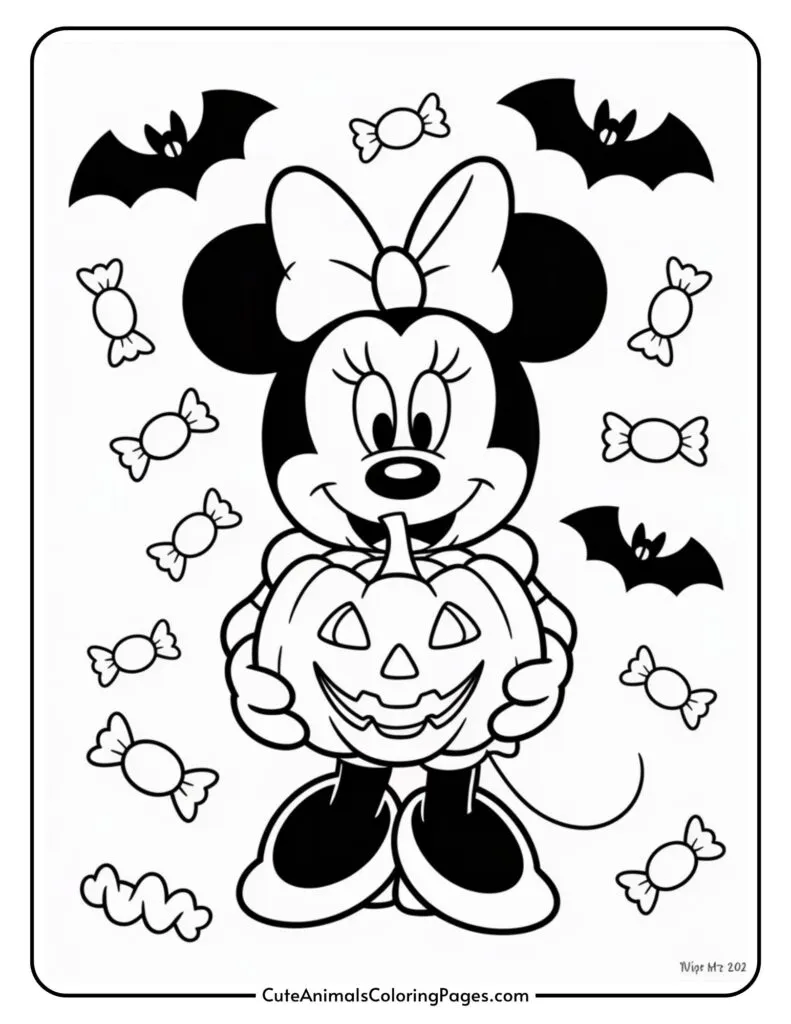A cartoon cartoon characterized in the pocket is surrounded by bats and patient parts, all in the color colored page.