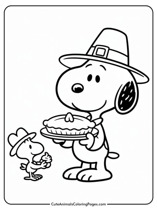 Charlie Brown Thanksgiving Coloring Pages (6 Sheets To Color)