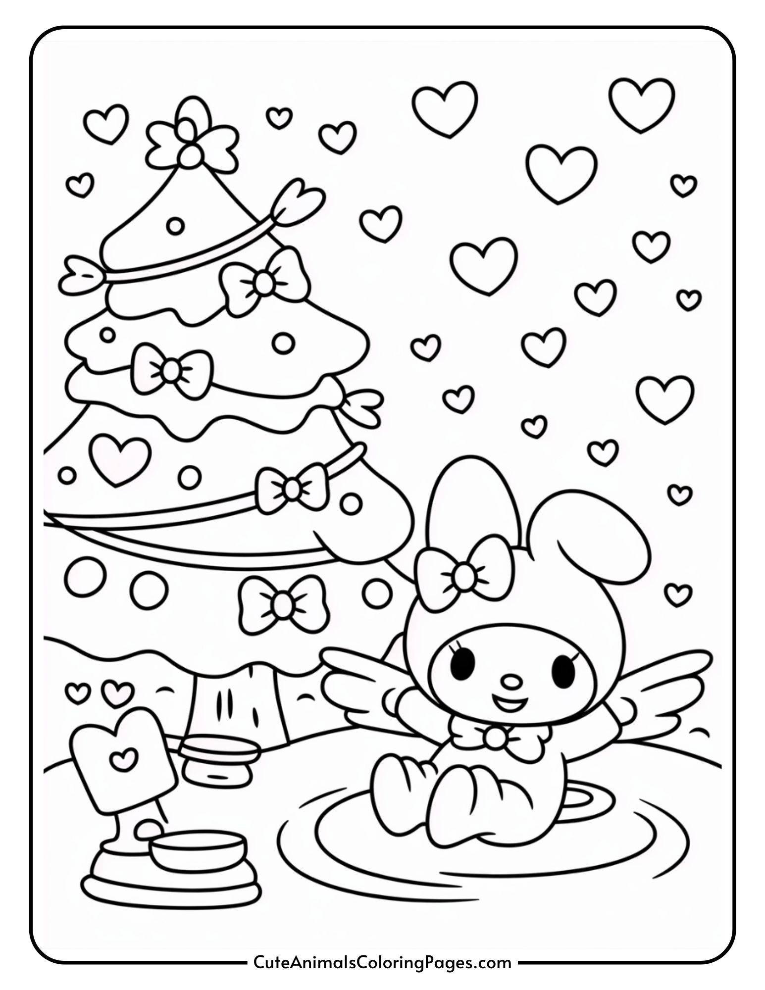 Sanrio Christmas Coloring Pages (11 Pages To Color) - Cute Animals