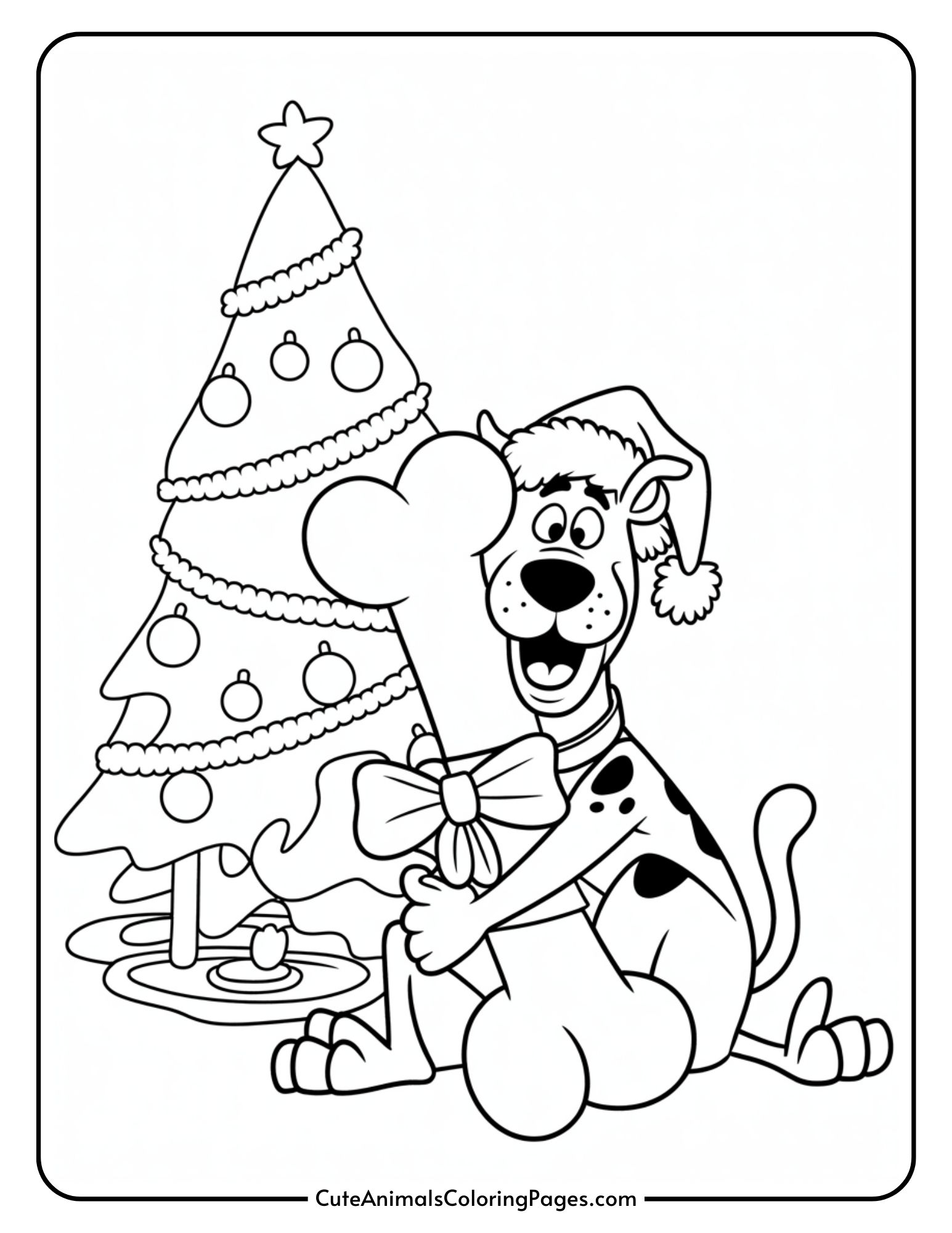 Scooby Doo Christmas Coloring Pages (7 PDF Pages) Cute Animals