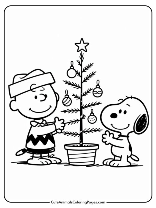 Snoopy Christmas Color Pages (8 Pages To Color)