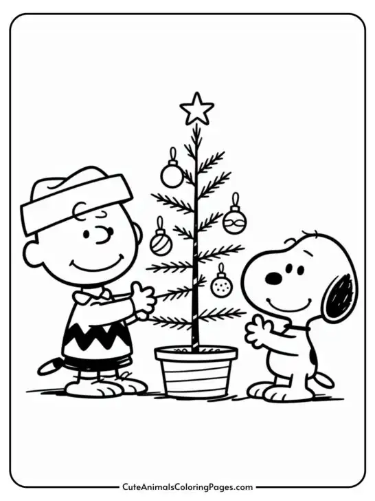 Snoopy Christmas Color Pages (8 Pages To Color)